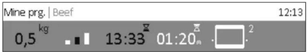 Mine prg. | Beef 12:13 0,5 kg 13:33 01:20m 2