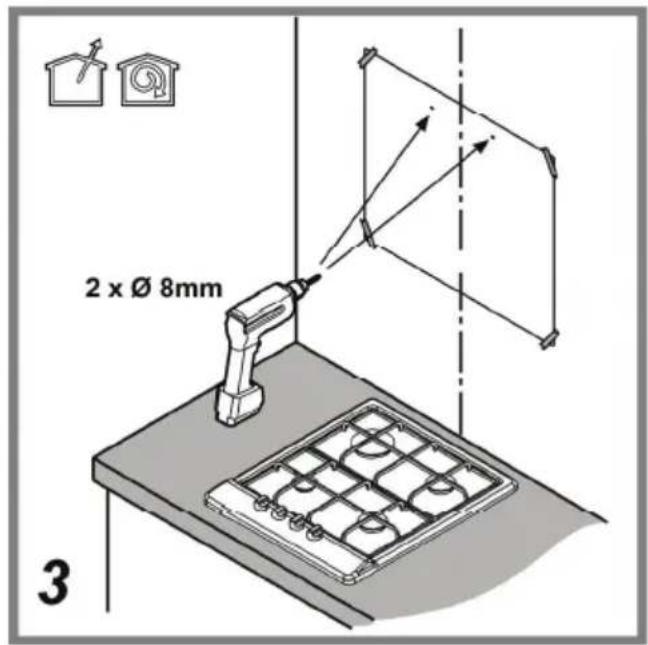 2 x Ø 8mm 3
