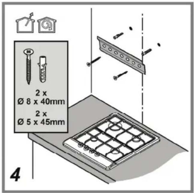 2 x Ø 8 x 40mm 2 x Ø 5 x 45mm 4