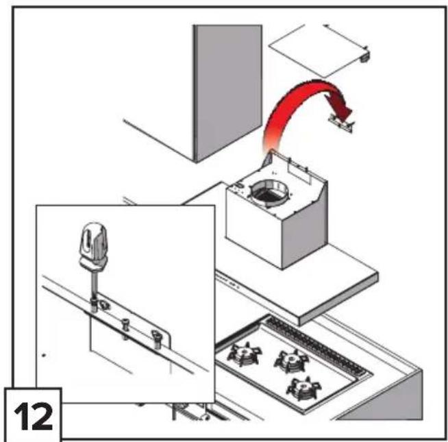 Technical diagram showing a mechanical assembly with labeled components and a red arc indicating motion or force direction.