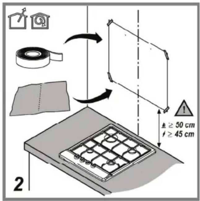 2 ± ≥ 50 cm ± ≥ 45 cm