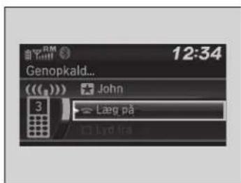 Honda Jazz (2019) - Sådan foretages et opkald vha. den importerede telefonbog - 1