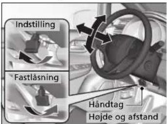 Indstilling Fastlåsning Händtag Højde og afstand