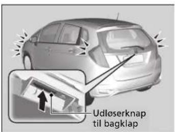 Udlöserknap til bagklap