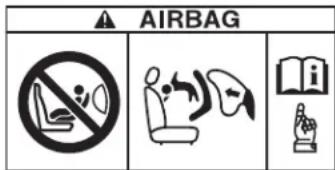 AIRBAG NO Smoking No Seatbelt No Open Book i i