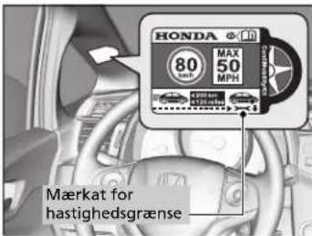 HONDA 80 Max 50 MPH Mærkat for hastighedsgrænse