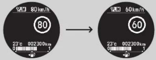 80km/h 80 23°C 002300km 0 1 → 60km/h 60 23°C 002300km 0 1