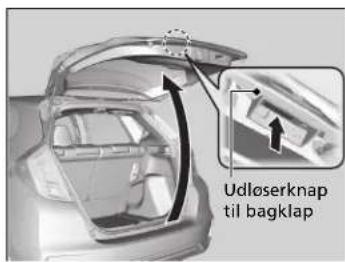 Udlöserknap til bagklap