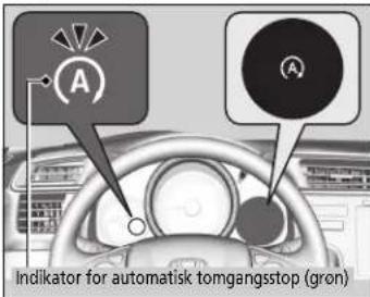 A A Indikator for automatisk tomgangstop (gron)
