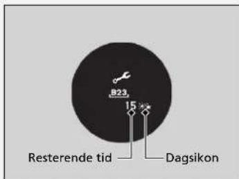 823 15" Resterende tid Dagsikon