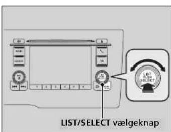 LIST/SELECT vælgeknap