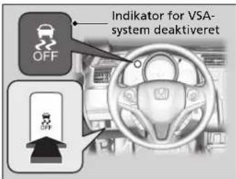 OFF Indicator for VSA- system deaktiveret