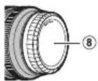 Diagram of a mechanical component with numbered parts and directional arrows indicating motion or flow