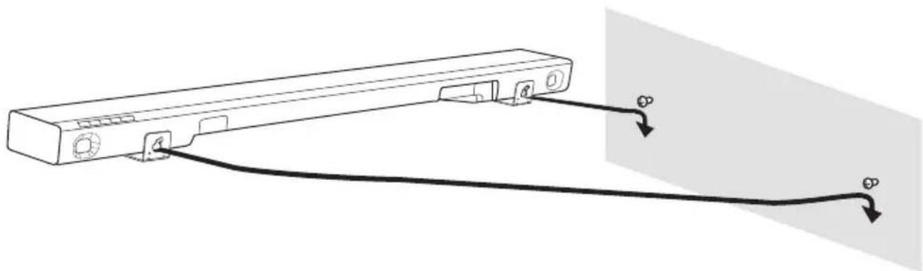 PANASONIC SC-HTB400 - Passa in huvudenheten säkert på skruvarna. - 1