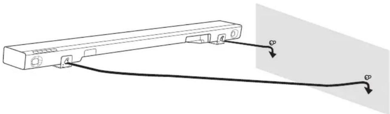 PANASONIC SC-HTB400 - Kiinnitä pääyksikkö tukevasti ruuveihin. - 1