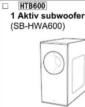 HTB600 1 Aktiv subwoofer (SB-HWA600)
