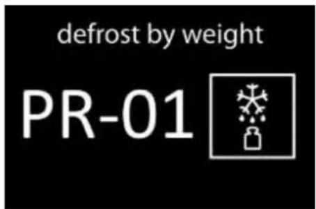 defrost by weight PR-01