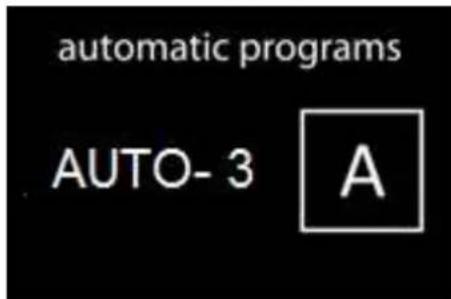 automatic programs AUTO- 3 A