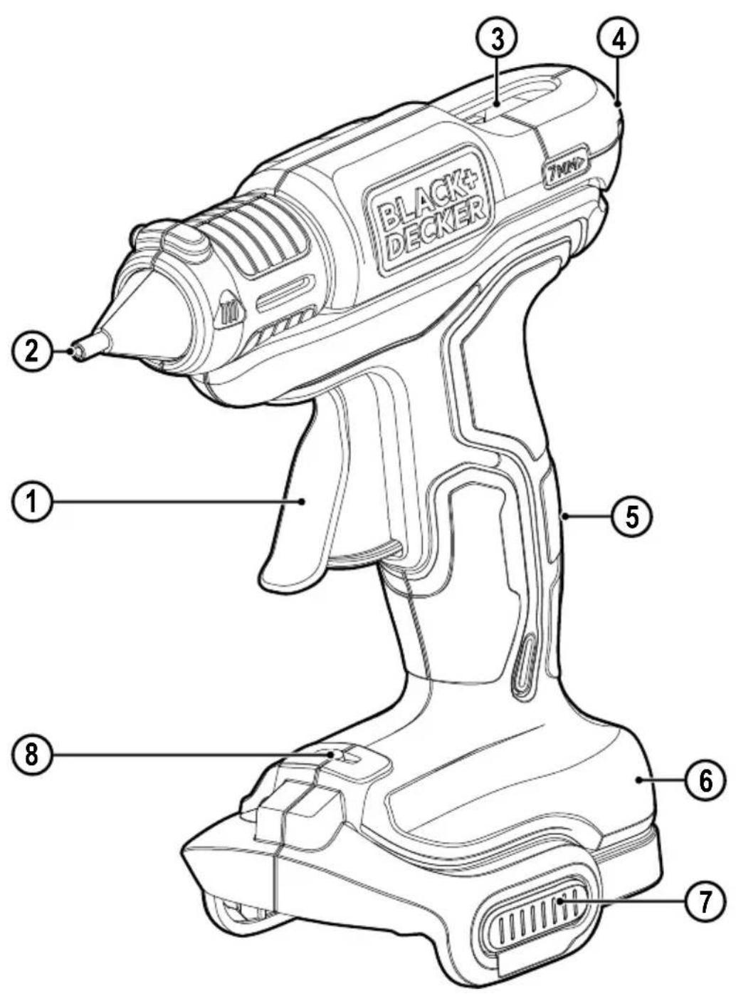 BLACK+ DECKER 1 2 3 4 5 6 7 8