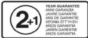 2+1 YEAR GUARANTEE ANNI GARANZIA JAHRE GARANTIE ANS DE GARANTIE XPONIA EGYHEH ANDS GARANTIA JAREN GARENTIE ANDS GARANTIA
