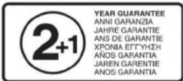 YEAR GUARANTEE ANNI GARANZIA JAHRE GARANTIE ANS DE GARANTIE XPONIA EFFYHSH AÑOS GARANTIA JAREN GARENTIE ANOS GARANTIA