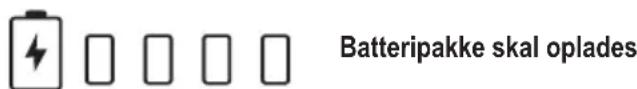 Batteripakke skal oplades
