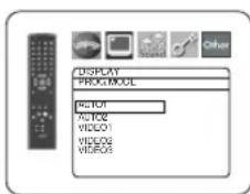 DISPLAY PROG.MOUL ACTION ACTION VIDEO1 VIDEO2 VIDEO3