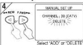 SANYO VWM-950 - To Add/Delete Channels - 5