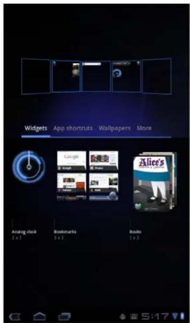 Widgets App shortcuts Wallpapers More Analog clock Bookmarks Books 2 x 3 1 x 3 1 x 3 5:17