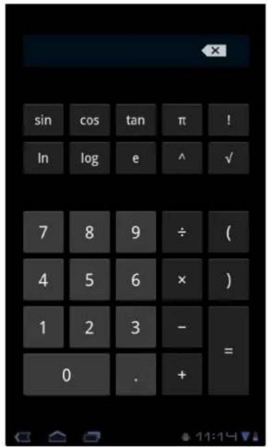 sin cos tan π ! In log e ^ ✓ 7 8 9 ÷ ( 4 5 6 × ) 1 2 3 - = 0 . +