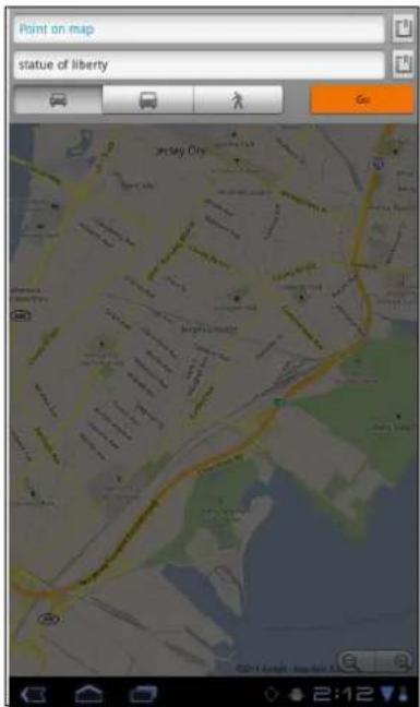 Point on map statue of liberty Jersey City Go ©2014 Credit: New York 52
