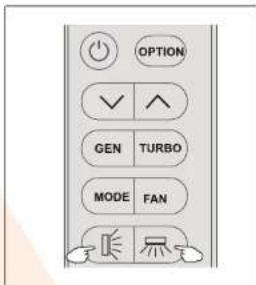 OPTION ✓ ∧ GEN TURBO MODE FAN