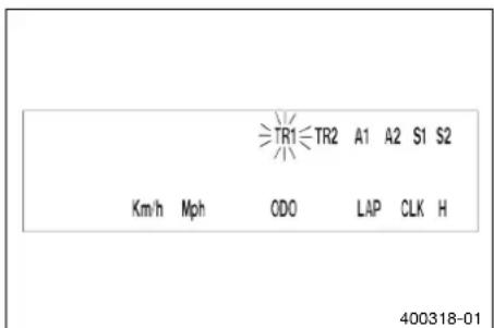 ≥TR1≤TR2 A1 A2 S1 S2 Km/h Mph ODO LAP CLK H 400318-01