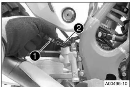 Mechanical assembly photo with numbered components and label A00496-10
