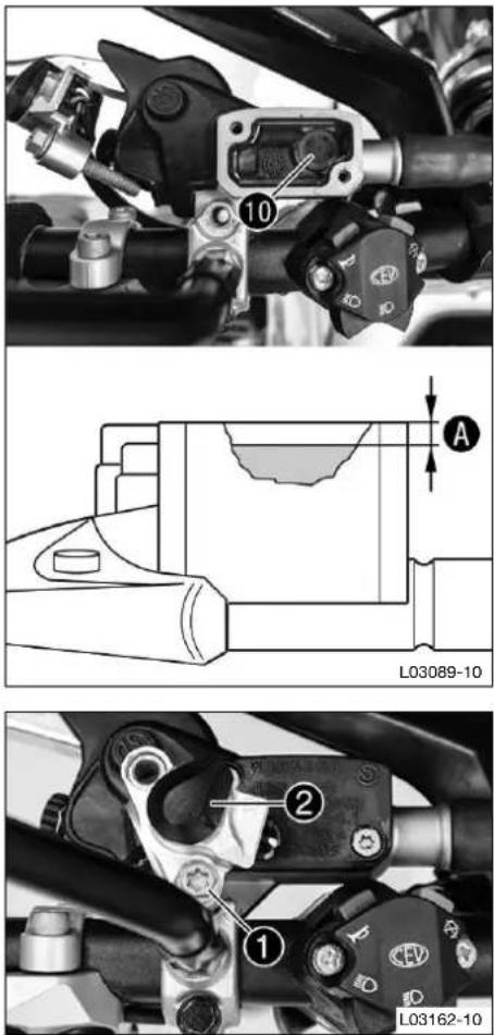 Technical diagram showing mechanical assembly with numbered components and labeled parts A and 10, including L03089-10 and L03162-10.