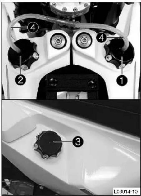 Technical diagram of a mechanical assembly with numbered components, likely for assembly or maintenance reference.