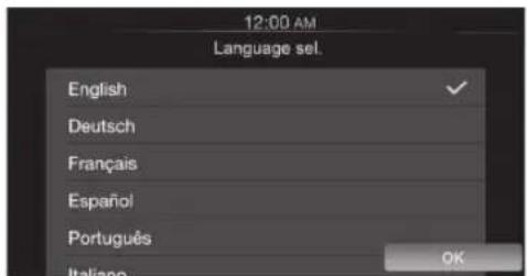 12:00 AM Language sel. English Deutsch Français Español Português Italiano OK