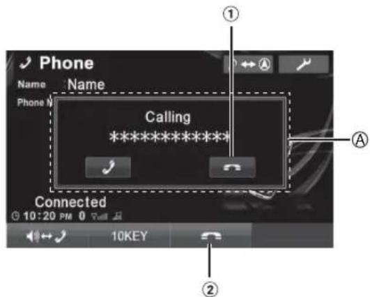 Phone Name Name Phone N Calling ************ Connected 10:20 PM 0 7:45 10KEY ① ②