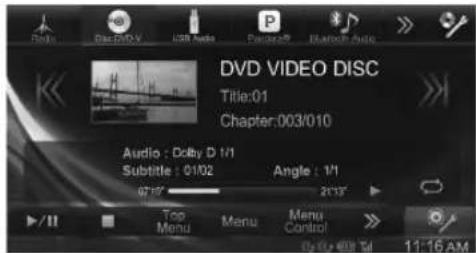 DVD VIDEO DISC Title:01 Chapter:003/010 Audio : Dolby D 1/1 Subtitle : 01/02 Angle : 1/1 07:02 24:15 Top Menu Menu Control Ex-Die WD 10 AM 11:16 AM