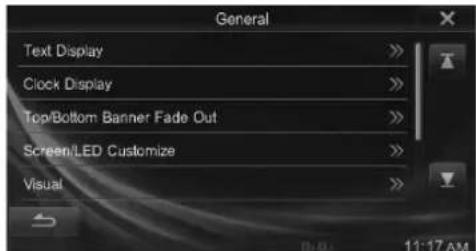 General Text Display Clock Display Top/Bottom Banner Fade Out Screen LED Customize Visual 11:17 AM
