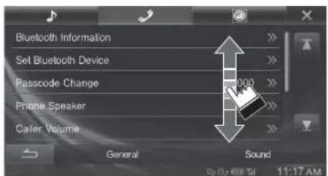 Bluetooth Information Set Bluetooth Device Passcode Change Phone Speaker Calier Volume General Sound 11:17 AM