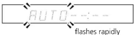 AUTO flashes rapidly