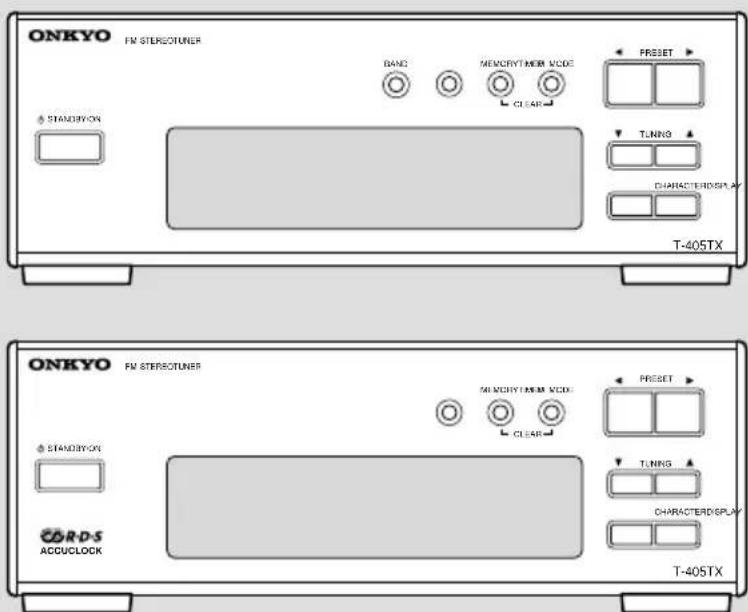 ONKYO FM STEROTUNER STANDBY-ON BAND MEMORY/INEM VCOE CLEAR PRESSET TLNNG CHARACTER/DISPLAY T-405TX ONKYO FM STEROTUNER STANDBY-ON ACCU-CLOCK MEMORY/INEM VCOE CLEAR PRESSET TLNNG CHARACTER/DISPLAY T-405TX