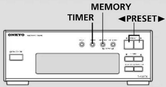 MEMORY TIMER PRESET ONEVO MACHS TIME T-00STX