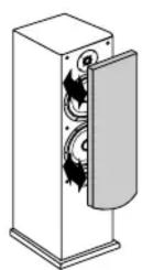 ONKYO SKF-101 - Attaching and detaching the speaker grilles - 1