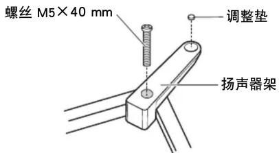 螺丝 M5×40 mm 调整垫 扬声器架