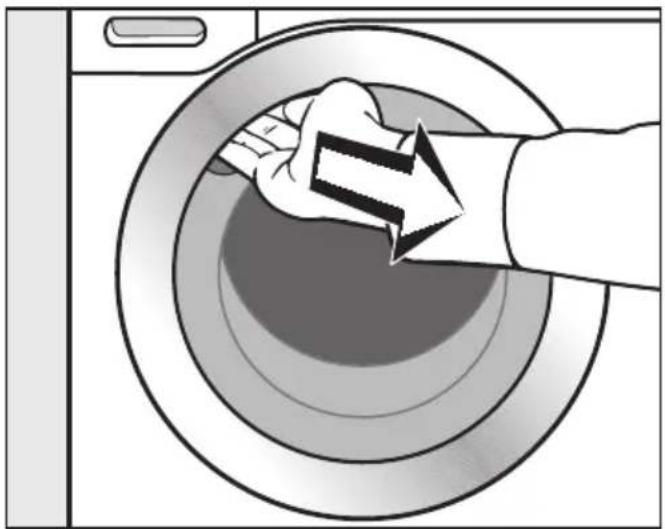 MIELE WSA 033 WCS - Rørbøjning tages ud af tromlen - 1