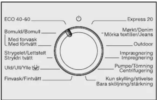 MIELE WSA 033 WCS - Programvalg - 1