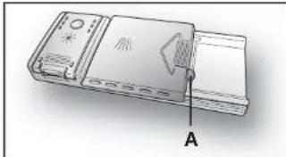 Diagram of a device with labeled component A, showing internal components and no readable text or symbols.