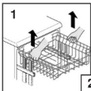 CANDY CDF 625 T-86S - ADJUST BASKET TO THE LOWER POSITION: - 1